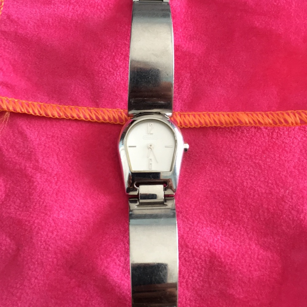 Coach silver watch